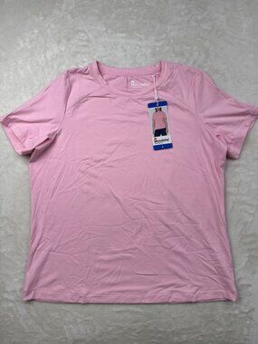 Mondetta Womens Active Short Sleeve Tee In Pink - Size L